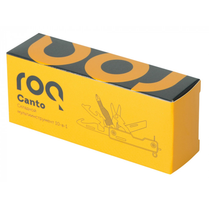 Мультитул-складной Canto 10-в-1 с защитным фиксатором, серебристый/черный