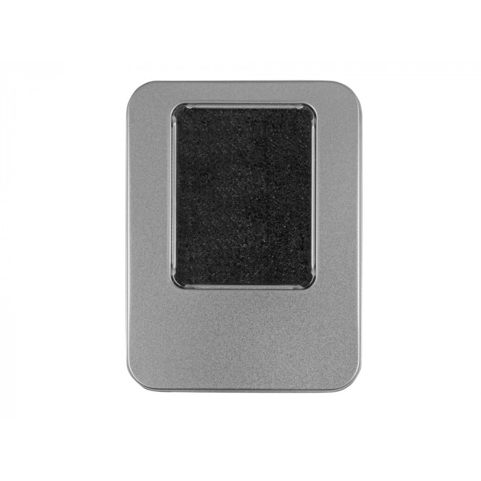 Подарочная коробка для флеш-карт Сиам, серебристый