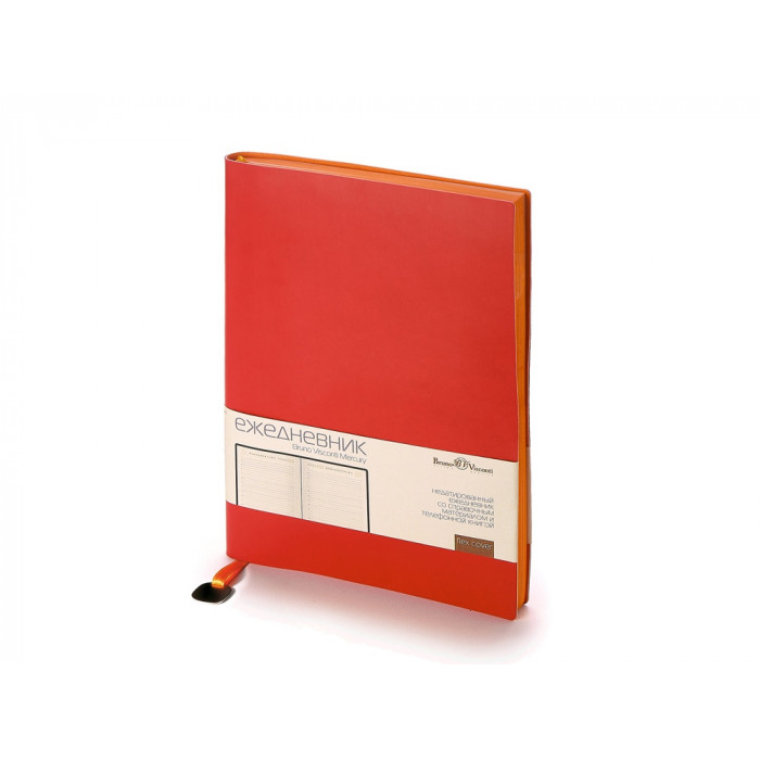 Ежедневник А5 недатированный Mercury, красный