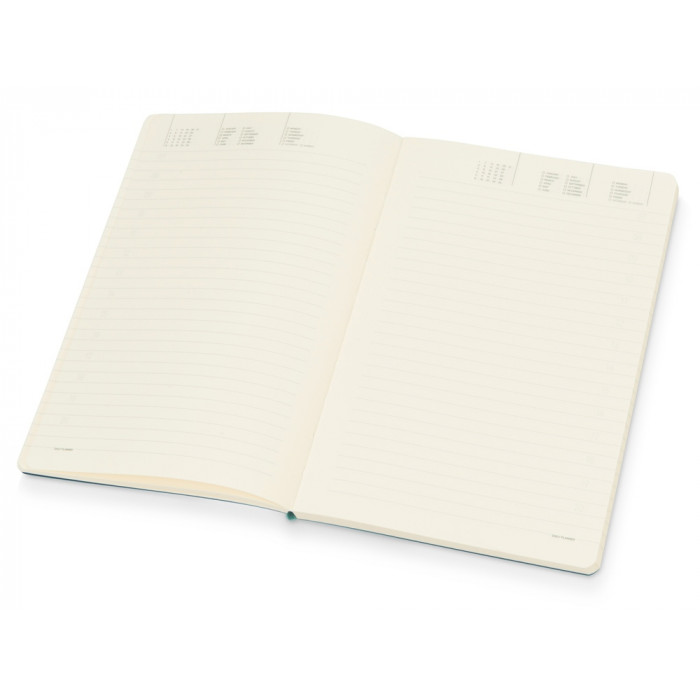 Ежедневник А5 недатированный Megapolis Velvet Flex, морская волна