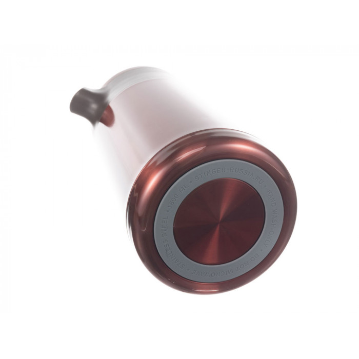 Термокофейник Stinger, 1,6 л, нержавеющая сталь, красный, 18 x 13,6 x 25,9 см