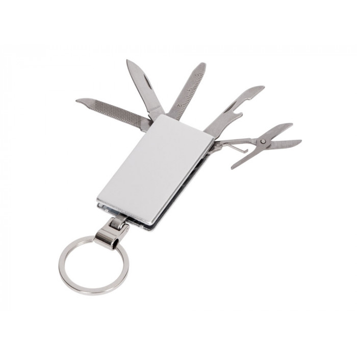 Мультитул-брелок 5-в-1 Badge, серебристый
