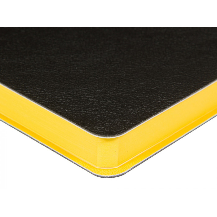 Ежедневник недатированный А5 Boston, черный (желтый обрез)