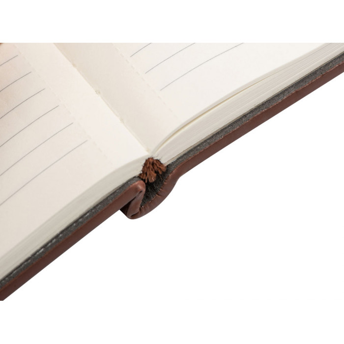 Бизнес блокнот А5 Monoi с клапаном, твердая обложка, 128 листов, коричневый