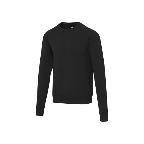 Yukon унисекс интерлок спортивный свитер с круглым вырезом - Сплошной черный