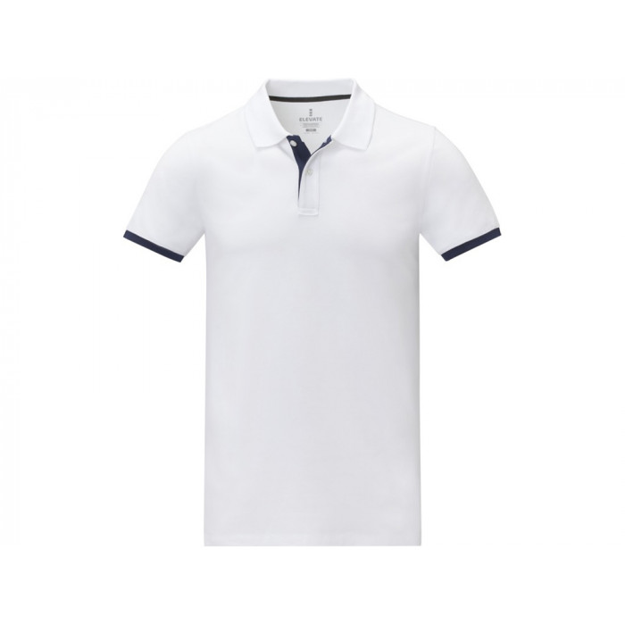 Morgan Двухцветное мужское поло с коротким рукавом , белый