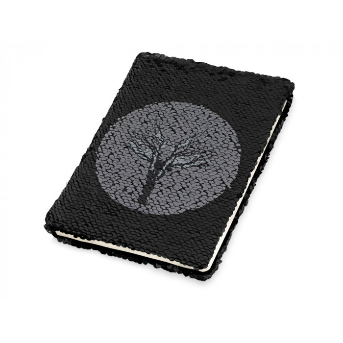 Блокнот с пайетками Fashion, черный