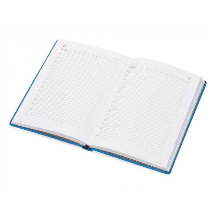 Ежедневник недатированный А5 Velvet, синий флуор