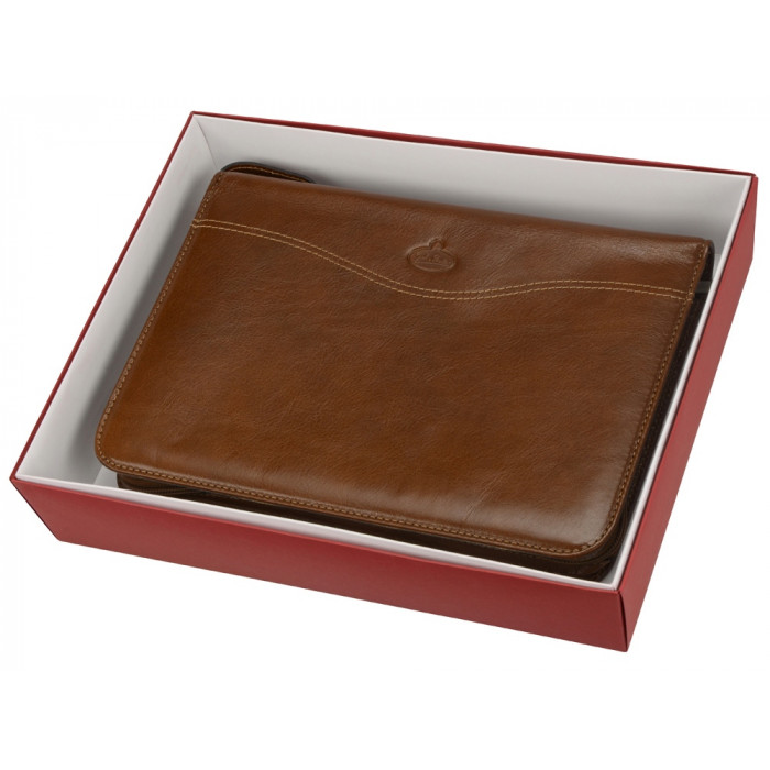 Папка на молнии Первое лицо Giulio Barсa, коричневый