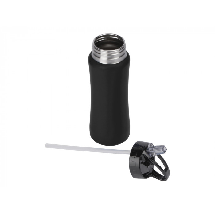 Бутылка для воды Bottle C1, сталь, soft touch, 600 мл, черный
