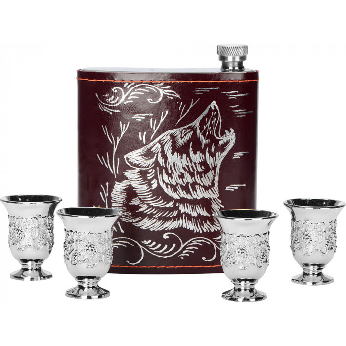 Набор Подарочный, бордовый/серебристый