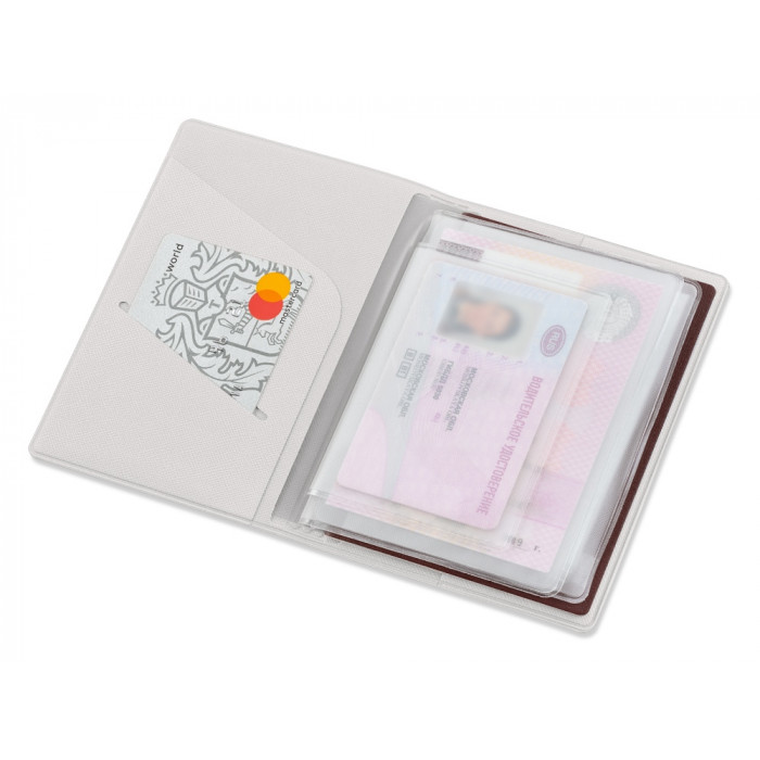 Классическая обложка для автодокументов Favor, белая