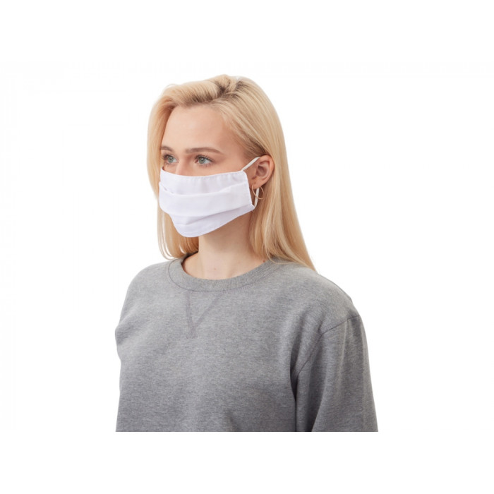 Маска для лица многоразовая для сублимации, размер M-L, белый