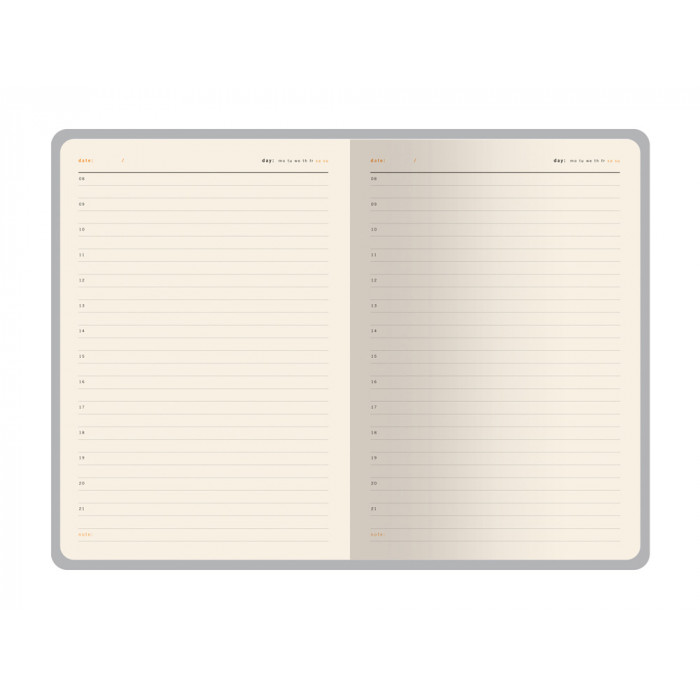 Ежедневник недатированный А5 Boston, темно-синий (желтый обрез)