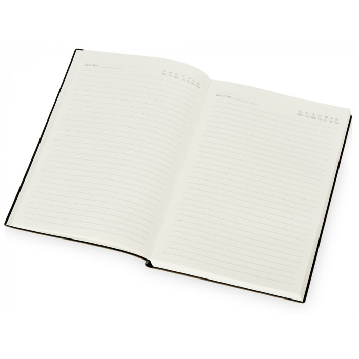 Бизнес блокнот Supreme с вставкой из софт-тача, гибкая обложка, 128 листов, серый