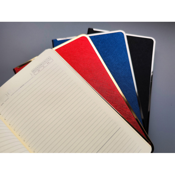 Ежедневник А5 недатированный Bridge, синий/серебристый