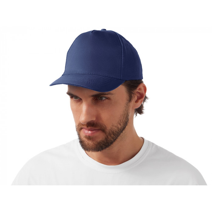 Бейсболка Poly 5-ти панельная 120гр, темно-синий