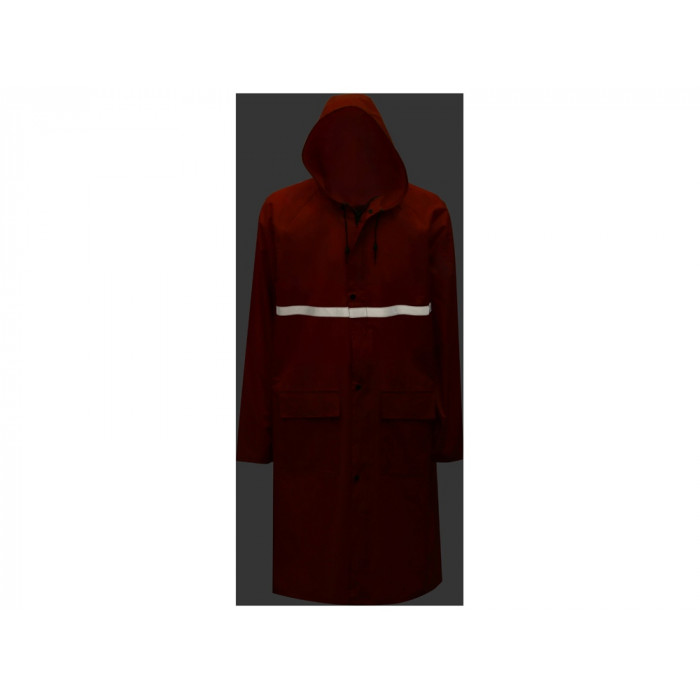 Длинный дождевик Lanai  из полиэстера со светоотражающей тесьмой, красный