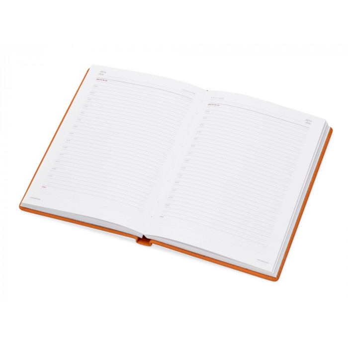 Ежедневник недатированный А5 Velvet, оранжевый флуор