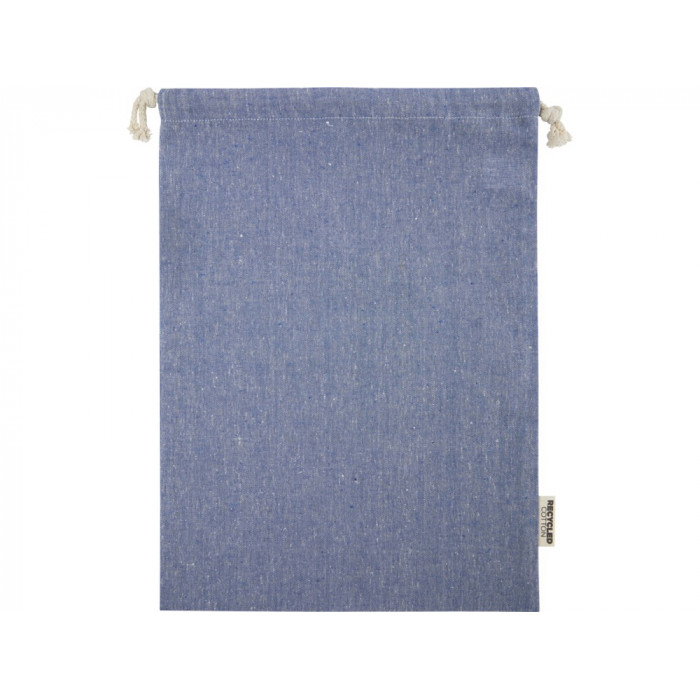 Большая подарочная сумка Pheebs объемом 4 л из хлопка плотностью 150 г/м2, синий