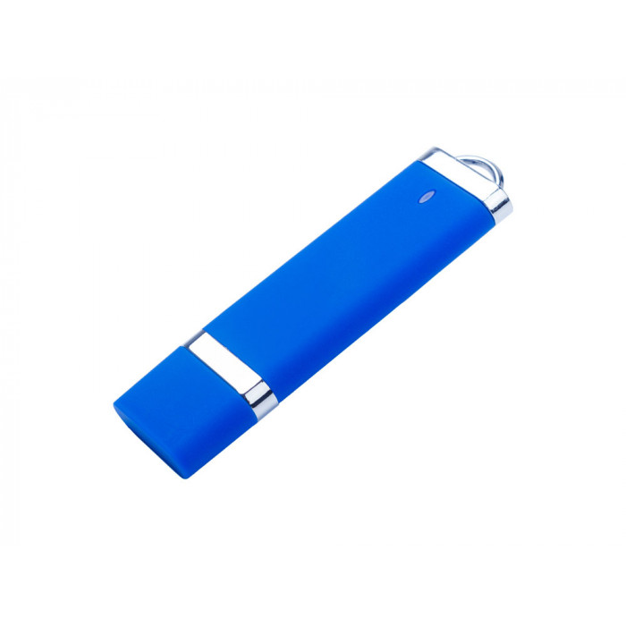USB-флешка на 2 ГБ с покрытием soft-touch Орландо, синий