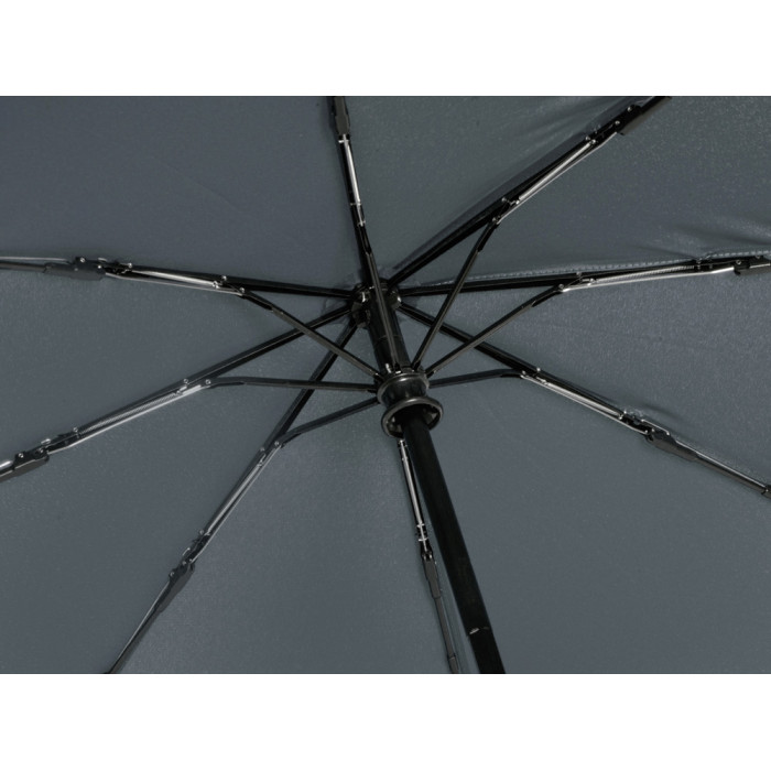Зонт-автомат Lumet с куполом из переработанного пластика, серый