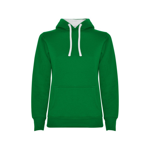 Толстовка с капюшоном Urban женская, зеленый/белый