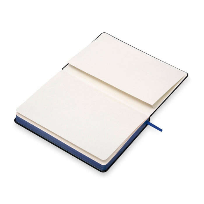 Бизнес блокнот Bossy с цветным срезом, твердая обложка, 128 листов, черный и синий