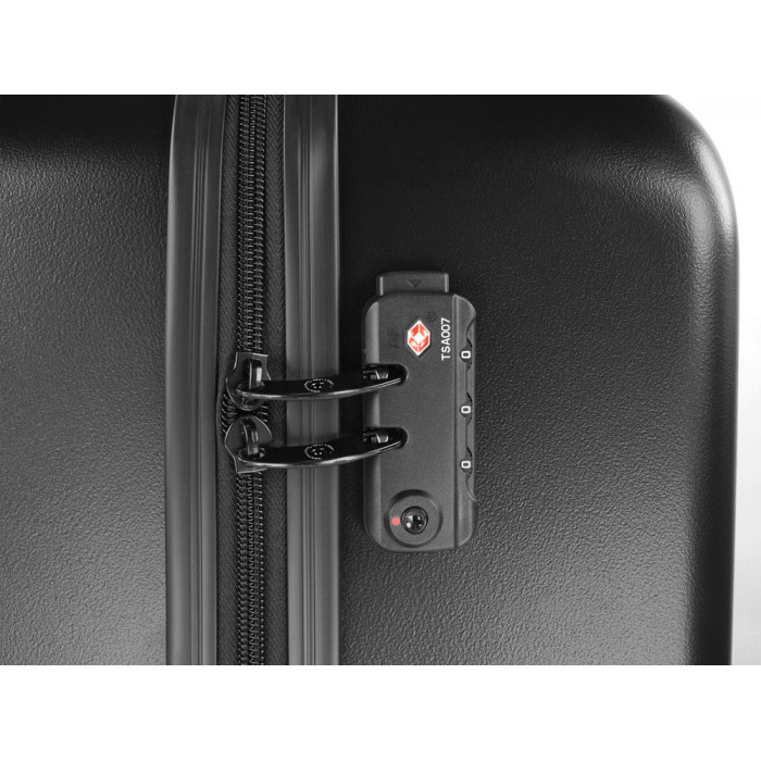 Чемодан BUGATTI Kallisto, чёрный, АБС-пластик, 44,5х26х63,5 см, 65 л