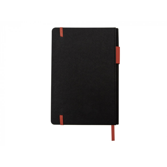 Бизнес блокнот Bossy с цветным срезом, твердая обложка, 128 листов, черный и красный