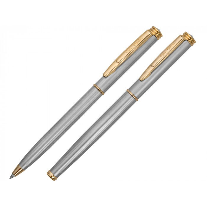Набор Pierre Cardin PEN&PEN: ручка шариковая + роллер. Цвет - серебристо-бежевый. Упаковка Е.