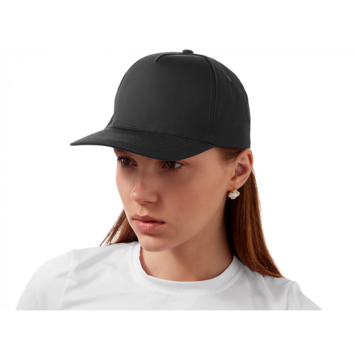 Бейсболка Mix 5-ти панельная 180 гр, черный