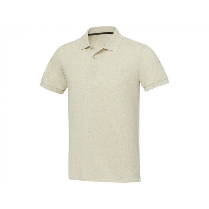 Emerald поло унисекс с коротким рукавом из переработанных материалов Aware™. - Бежевый