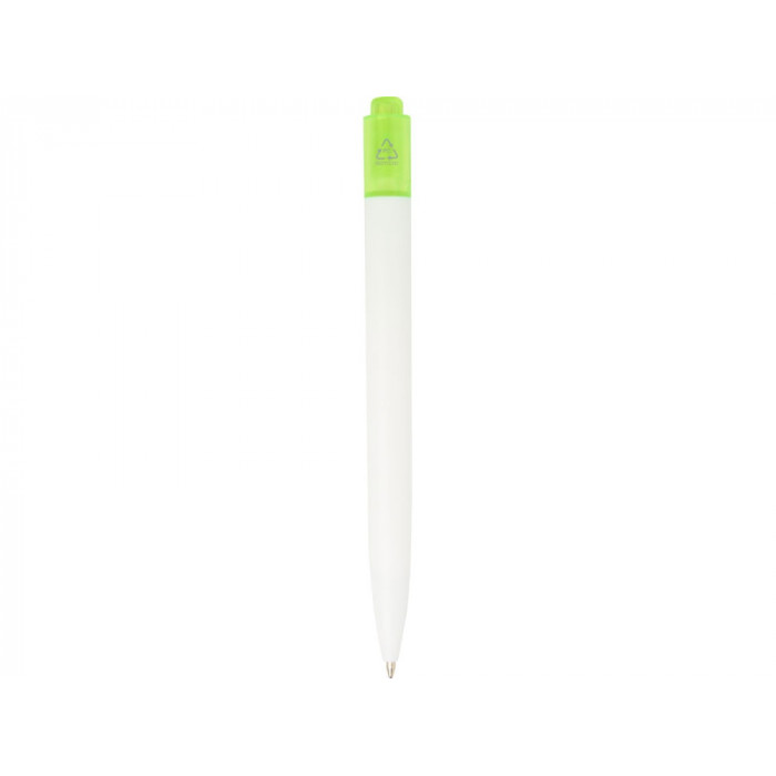 Шариковая ручка Thalaasa из океанического пластика, зеленый прозрачный/белый