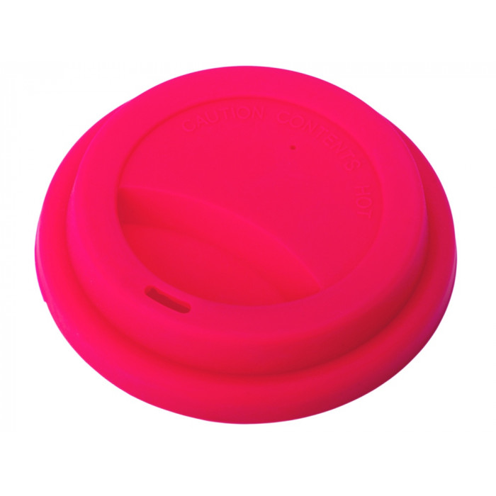 Стакан с силиконовой крышкой Cafe, красный