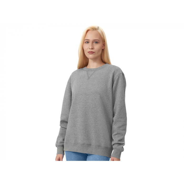 Свитшот оверсайз Lisbon унисекс, серый меланж