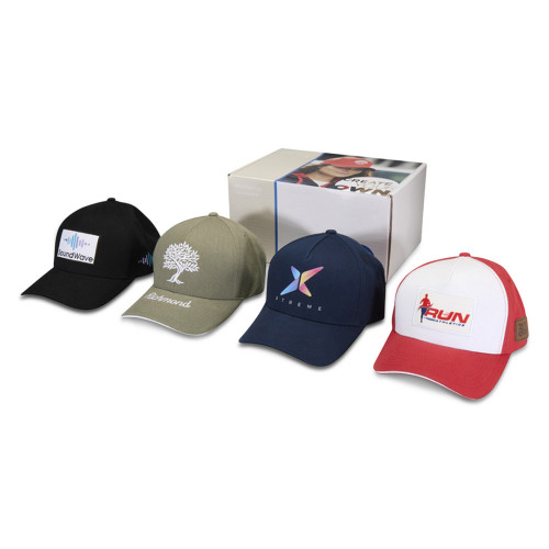 Коробка с образцами бейсболок из переработанных материалов - Белый