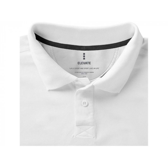 Calgary мужская футболка-поло с коротким рукавом, белый