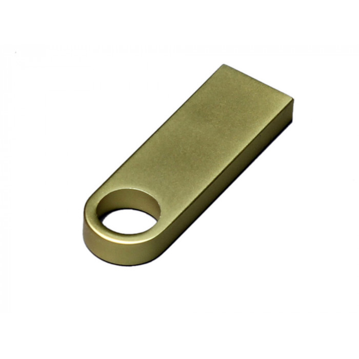 USB 3.0-флешка на 128 Гб с мини чипом и круглым отверстием, золотистый