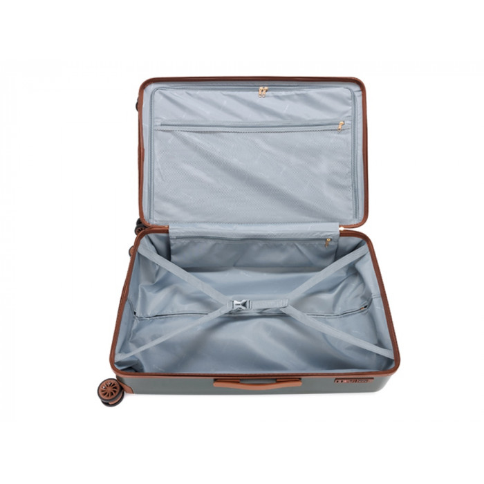 Чемодан BUGATTI Amelia, зеленый, поликарбонат / АБС-пластик, 50х29х76 см, 85 л