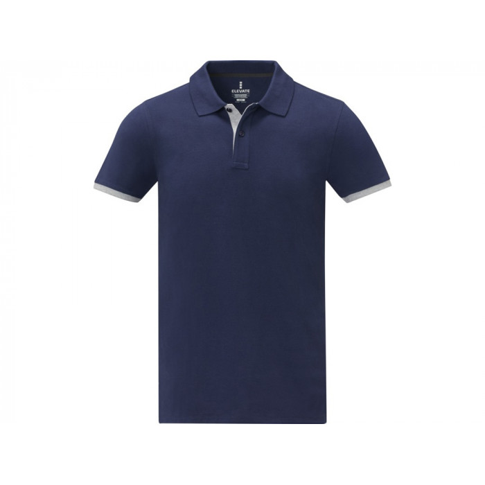 Morgan Двухцветное мужское поло с коротким рукавом , темно-синий