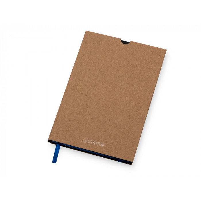 Бизнес блокнот Bossy с цветным срезом, твердая обложка, 128 листов, черный и синий