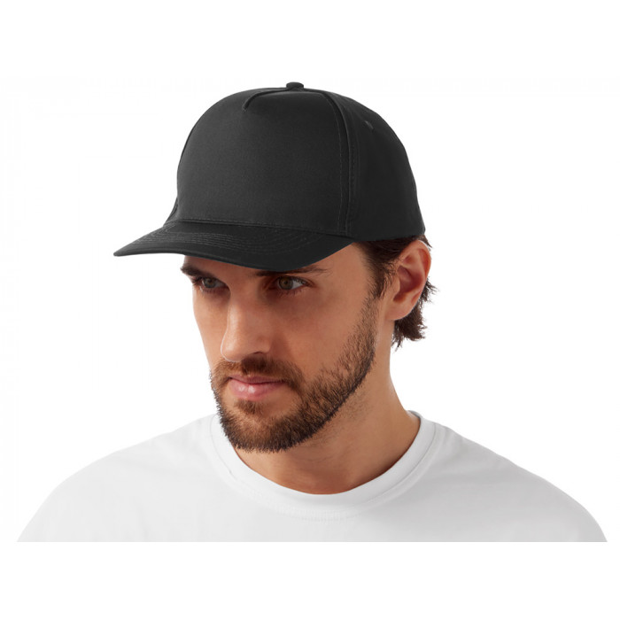 Бейсболка Mix 5-ти панельная 180 гр, черный