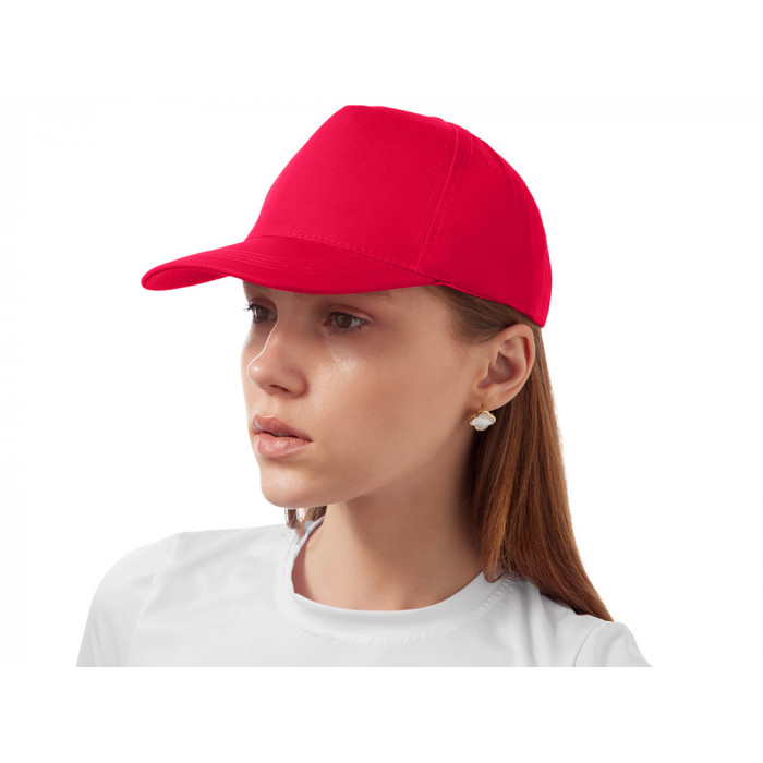 Бейсболка Мемфис 230 5-панельная, красная