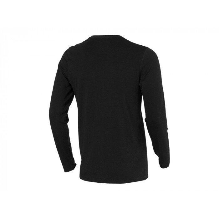 Ponoka мужская футболка из органического хлопка, длинный рукав, черный