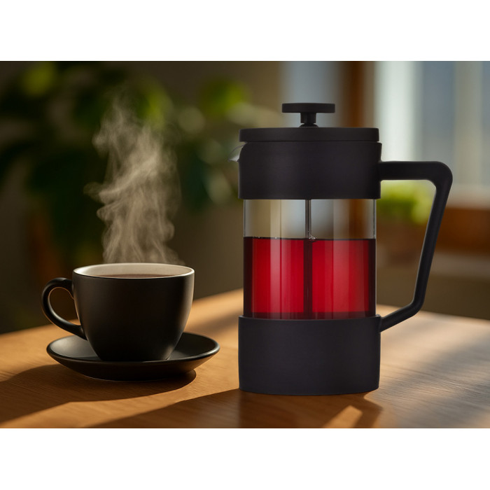 Пластиковый френч-пресс Intense, 600мл, черный