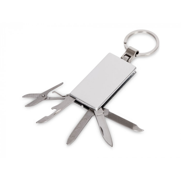 Мультитул-брелок 5-в-1 Badge, серебристый
