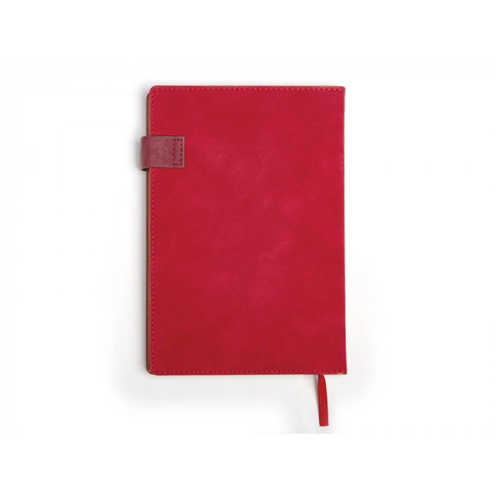 Бизнес блокнот А5 Freya с клапаном и карманом для визиток, твердая обложка, 128 листов, красный и бор