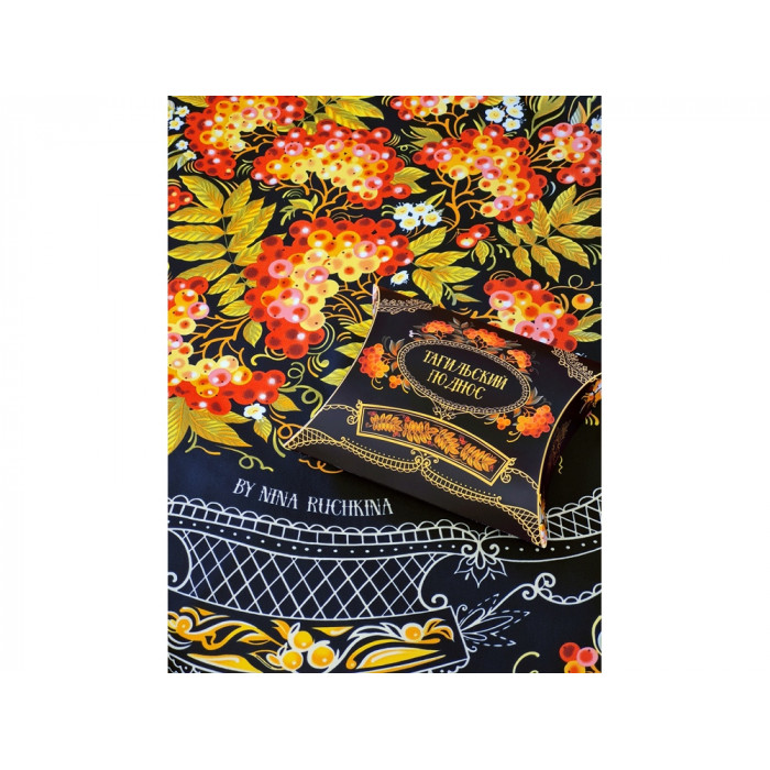 Платок Тагильский поднос, черный