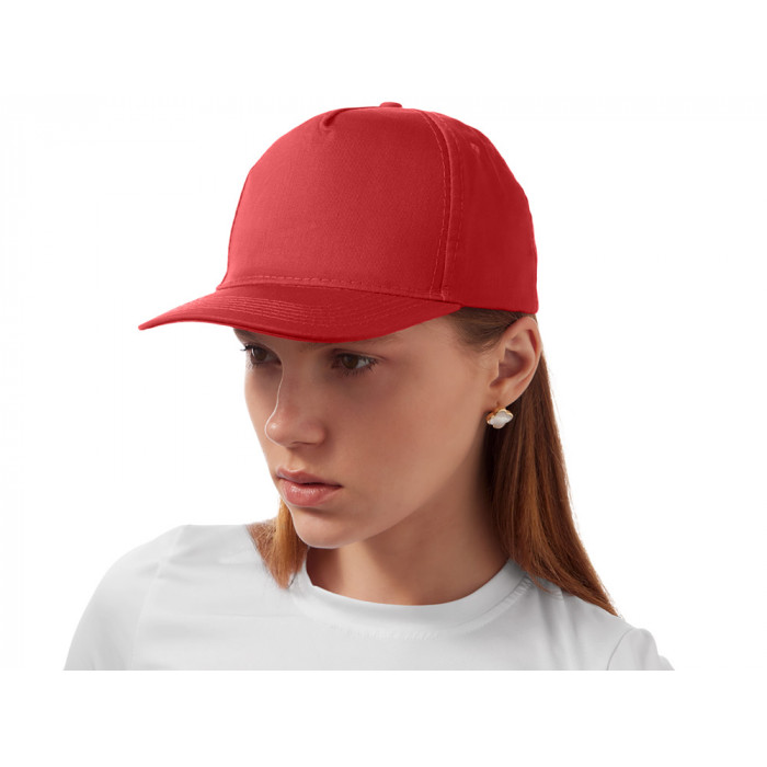 Бейсболка Mix 5-ти панельная 180 гр, красный